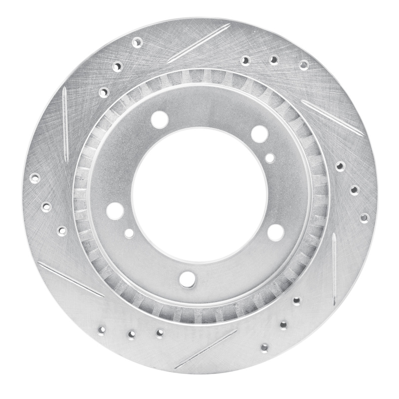 Chevrolet Tracker Brake Rotor (1) - Front Right - R1 Concepts - Drilled & Slotted - Silver - `99-`04